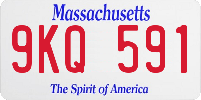 MA license plate 9KQ591