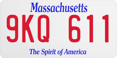 MA license plate 9KQ611
