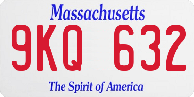 MA license plate 9KQ632