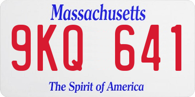 MA license plate 9KQ641