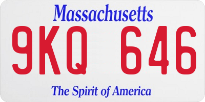 MA license plate 9KQ646