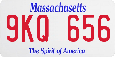MA license plate 9KQ656