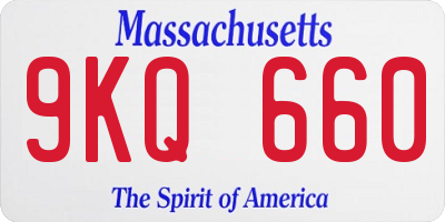 MA license plate 9KQ660
