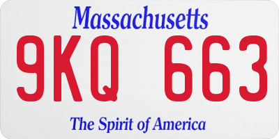 MA license plate 9KQ663