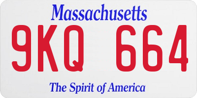 MA license plate 9KQ664