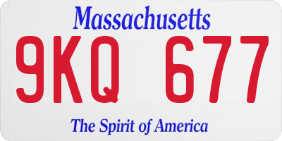 MA license plate 9KQ677