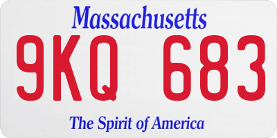 MA license plate 9KQ683