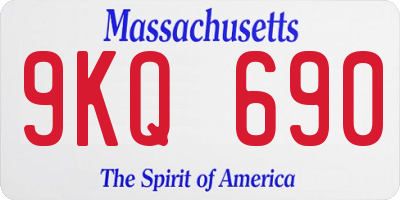 MA license plate 9KQ690