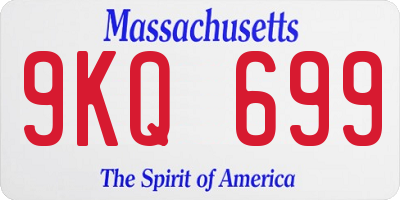 MA license plate 9KQ699
