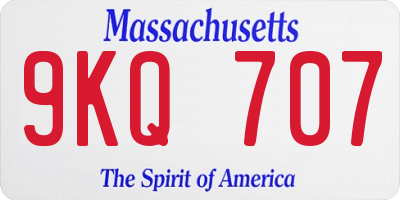 MA license plate 9KQ707