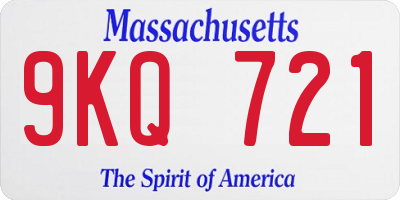 MA license plate 9KQ721