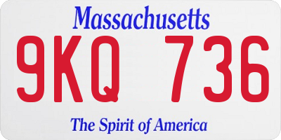 MA license plate 9KQ736