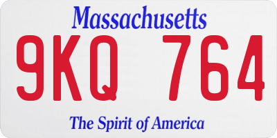 MA license plate 9KQ764