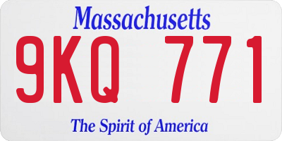 MA license plate 9KQ771