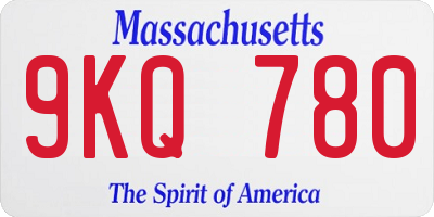 MA license plate 9KQ780