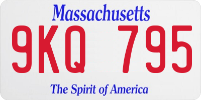 MA license plate 9KQ795