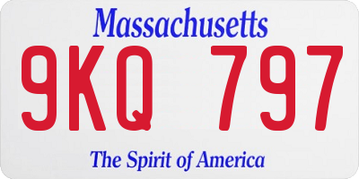 MA license plate 9KQ797