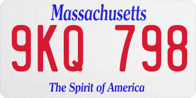 MA license plate 9KQ798