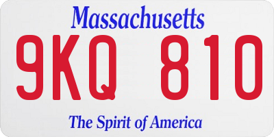MA license plate 9KQ810