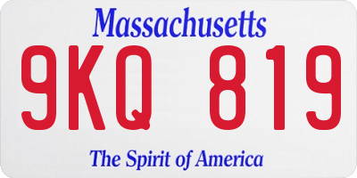 MA license plate 9KQ819
