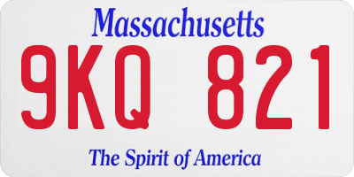MA license plate 9KQ821