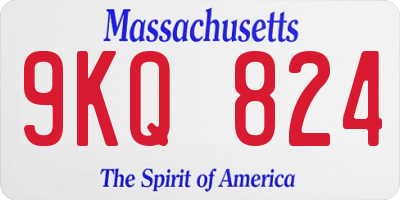 MA license plate 9KQ824
