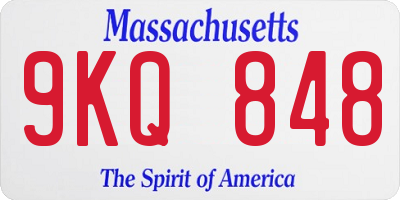 MA license plate 9KQ848