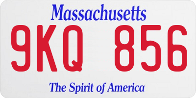 MA license plate 9KQ856