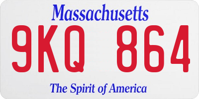 MA license plate 9KQ864