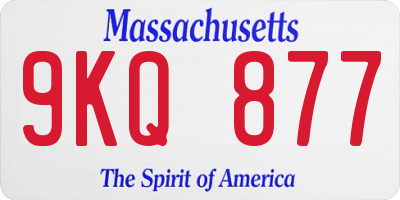 MA license plate 9KQ877