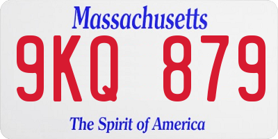 MA license plate 9KQ879