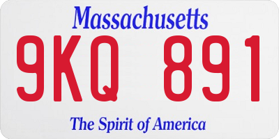 MA license plate 9KQ891