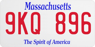 MA license plate 9KQ896