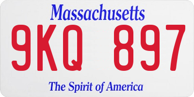 MA license plate 9KQ897