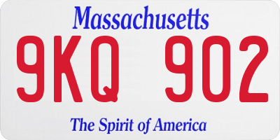 MA license plate 9KQ902