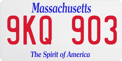 MA license plate 9KQ903