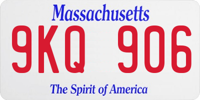 MA license plate 9KQ906