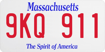 MA license plate 9KQ911