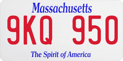 MA license plate 9KQ950