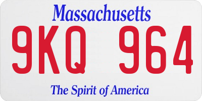 MA license plate 9KQ964