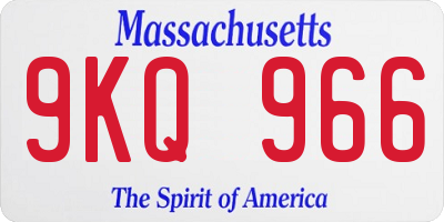 MA license plate 9KQ966