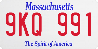 MA license plate 9KQ991