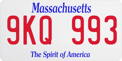 MA license plate 9KQ993