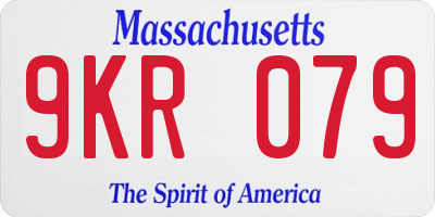 MA license plate 9KR079