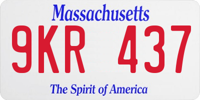 MA license plate 9KR437