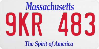 MA license plate 9KR483