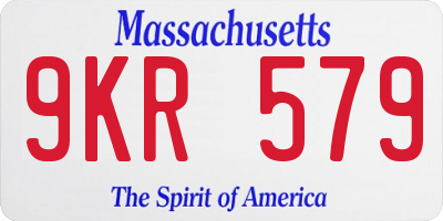 MA license plate 9KR579