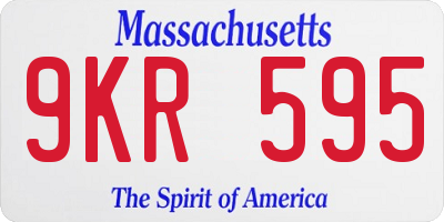 MA license plate 9KR595