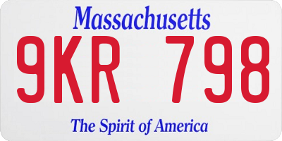 MA license plate 9KR798