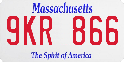 MA license plate 9KR866